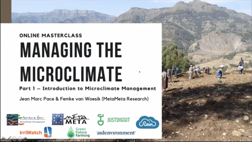 Masterclass (September 14, 2021): Managing the Microclimate: a way to ...