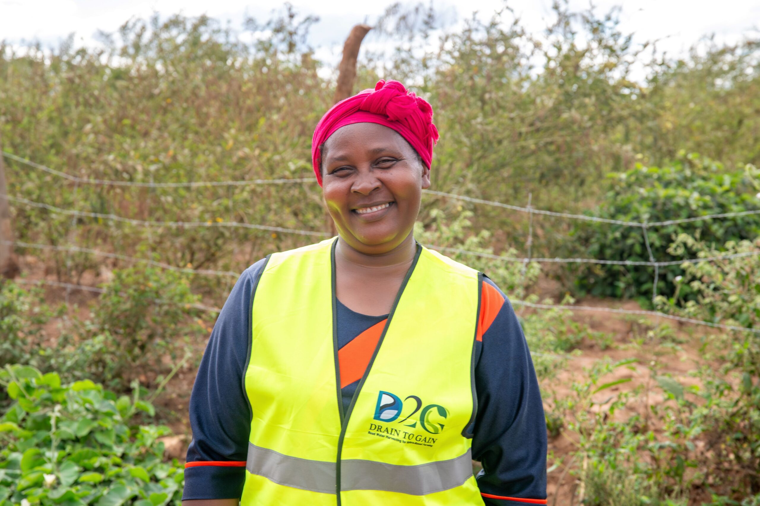 Beneficiary farmer of Drain to Gain project in Makueni County