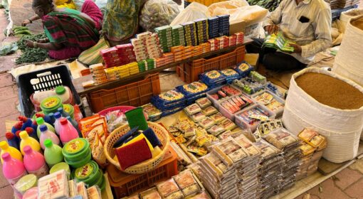 Detergents products sold at an Indian market