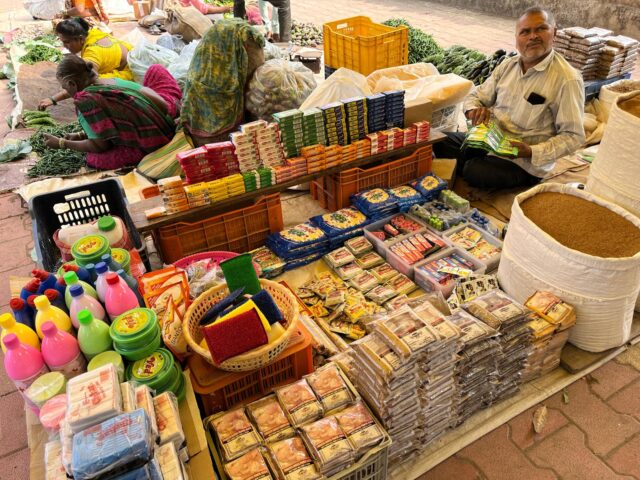 Detergents products sold at an Indian market